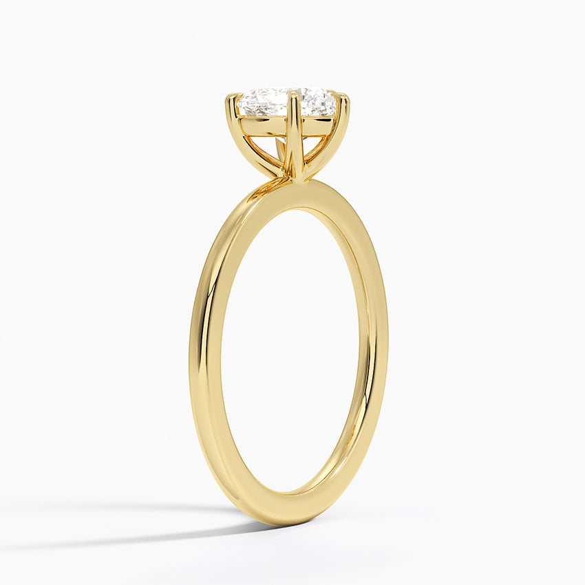 Audrey Perfect Fit 1.4mm Solitaire Ring Yellow Gold 18k Heart Engagement Ring