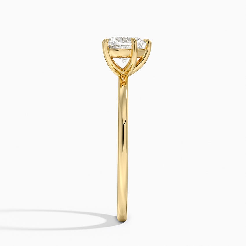 Audrey Perfect Fit 1.4mm Solitaire Ring Yellow Gold 18k Heart Engagement Ring