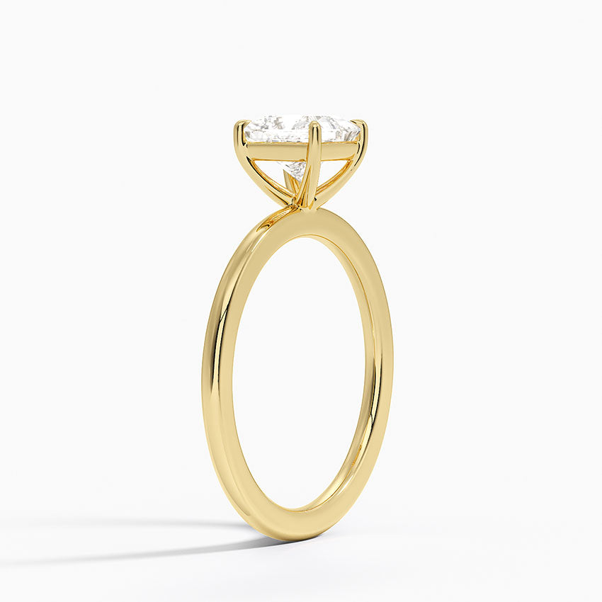 Audrey Perfect Fit 1.4mm Solitaire Ring Yellow Gold 18k Princess Engagement Ring