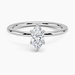 Audrey Perfect Fit 1.4mm Solitaire Ring Platinum Marquise Engagement Ring