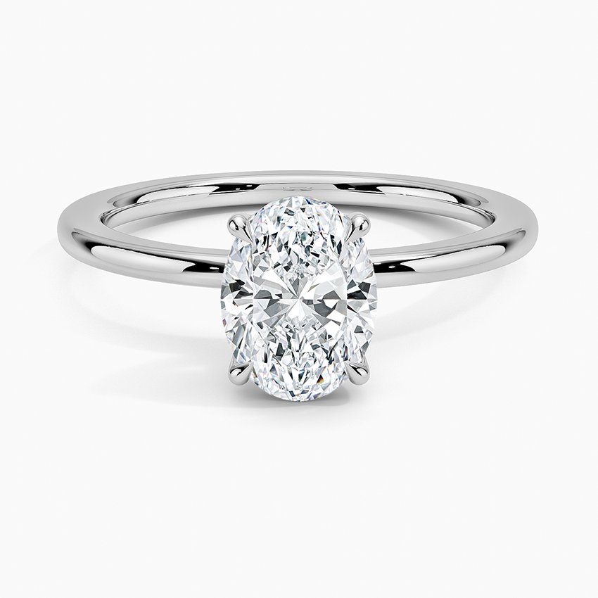 Audrey Perfect Fit 1.4mm Solitaire Ring Platinum Oval Engagement Ring