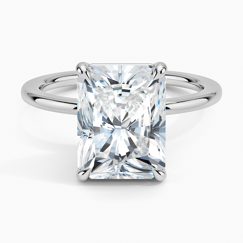 Audrey Perfect Fit 1.4mm Solitaire Ring Platinum Radiant Engagement Ring