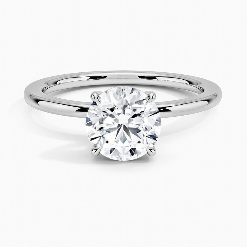 Audrey Perfect Fit 1.4mm Solitaire Ring Platinum Round Engagement Ring