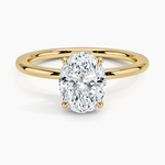 Audrey Perfect Fit 1.4mm Solitaire Ring Yellow Gold 18k Oval Engagement Ring