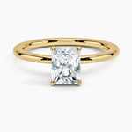 Audrey Perfect Fit 1.4mm Solitaire Ring Yellow Gold 18k Radiant Engagement Ring
