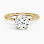 Audrey Perfect Fit 1.4mm Solitaire Ring Yellow Gold 18k Round Engagement Ring