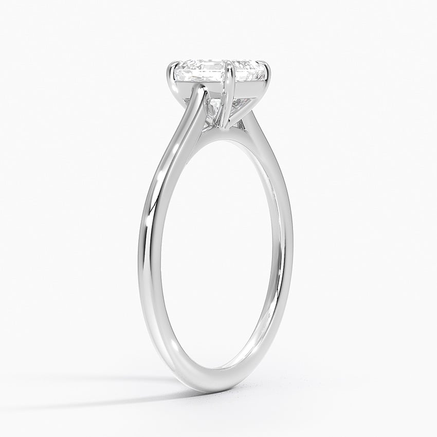 1.4mm Provence Solitaire Ring Platinum Asscher Engagement Ring