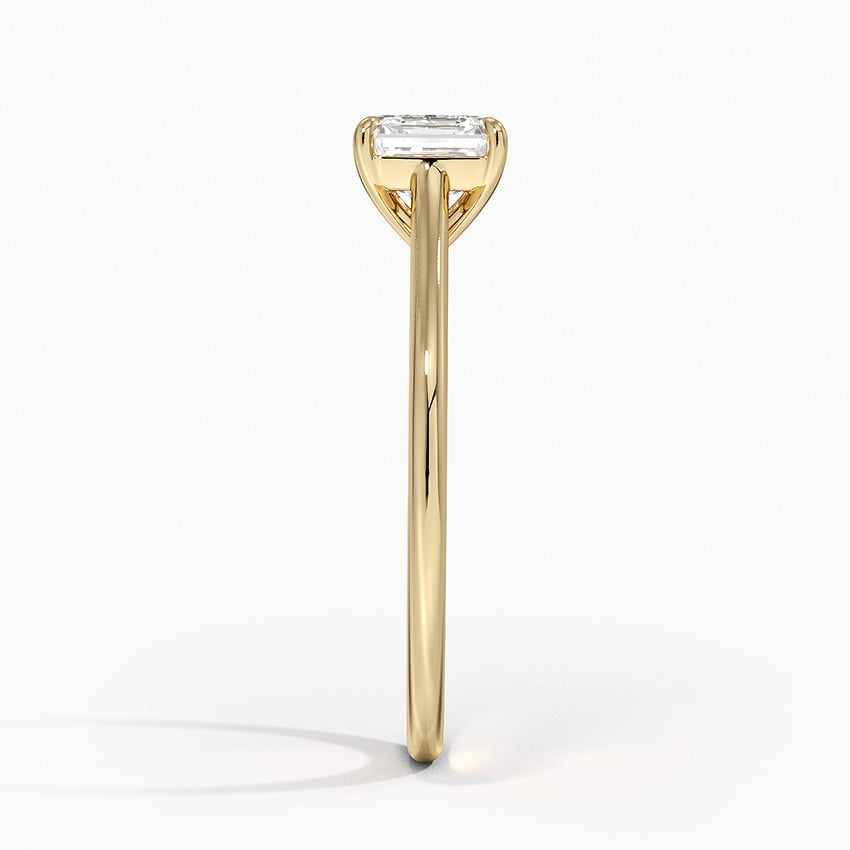 1.4mm Provence Solitaire Ring Yellow Gold 18k Asscher Engagement Ring