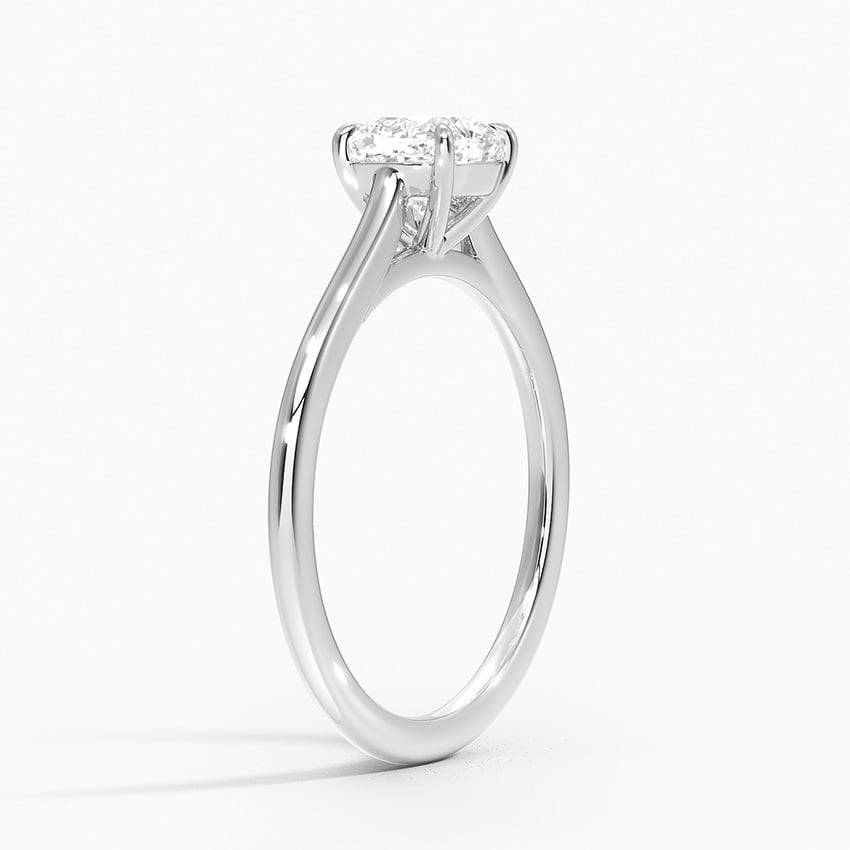 1.4mm Provence Solitaire Ring Platinum Cushion Engagement Ring