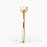 1.4mm Provence Solitaire Ring Yellow Gold 18k Cushion Engagement Ring