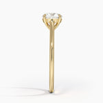 1.4mm Provence Solitaire Ring Yellow Gold 18k Round Engagement Ring