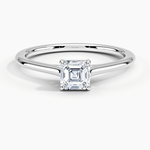1.4mm Provence Solitaire Ring Platinum Asscher Engagement Ring