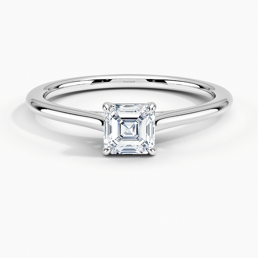 1.4mm Provence Solitaire Ring Platinum Asscher Engagement Ring
