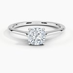 1.4mm Provence Solitaire Ring Platinum Cushion Engagement Ring