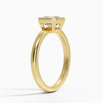 Julietta Bezel Solitaire Ring Yellow Gold 18k Asscher Engagement Ring