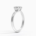 Julietta Bezel Solitaire Ring Platinum Cushion Engagement Ring