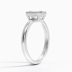 Julietta Bezel Solitaire Ring Platinum Emerald Engagement Ring