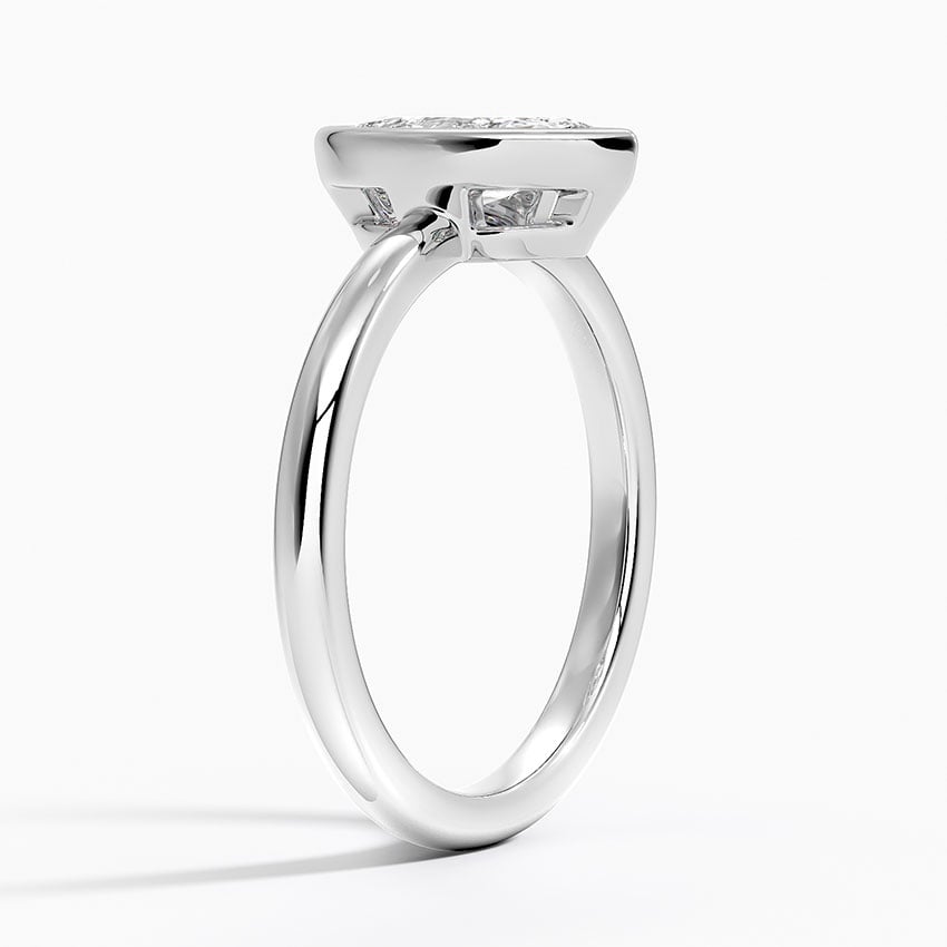 Julietta Bezel Solitaire Ring Platinum Marquise Engagement Ring