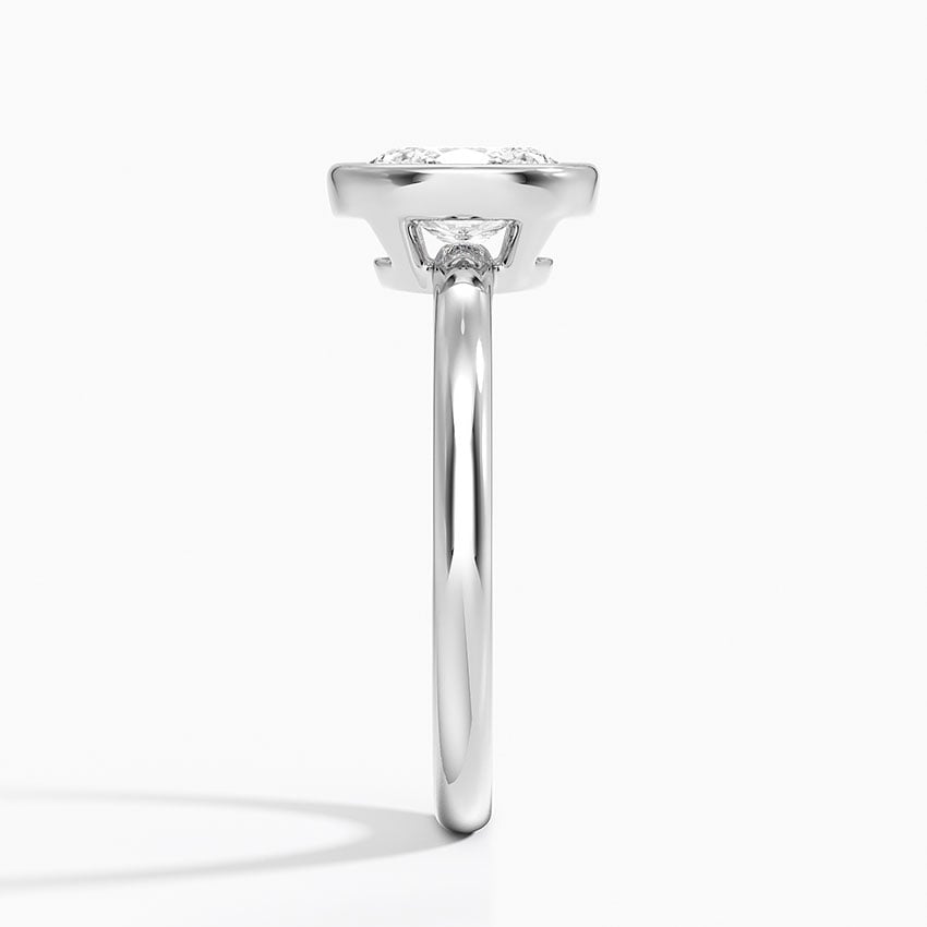Julietta Bezel Solitaire Ring Platinum Oval Engagement Ring