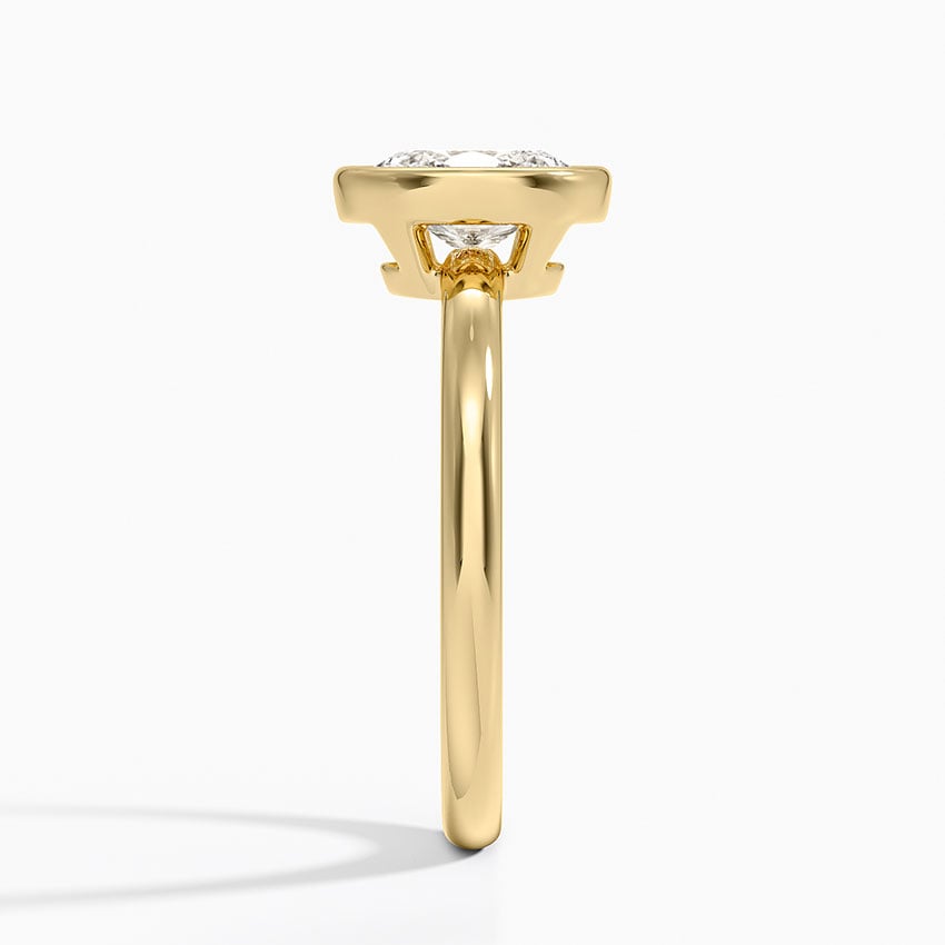Julietta Bezel Solitaire Ring Yellow Gold 18k Oval Engagement Ring