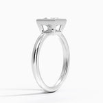 Julietta Bezel Solitaire Ring Platinum Princess Engagement Ring