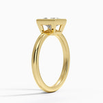 Julietta Bezel Solitaire Ring Yellow Gold 18k Princess Engagement Ring