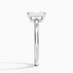 Julietta Bezel Solitaire Ring Platinum Radiant Engagement Ring