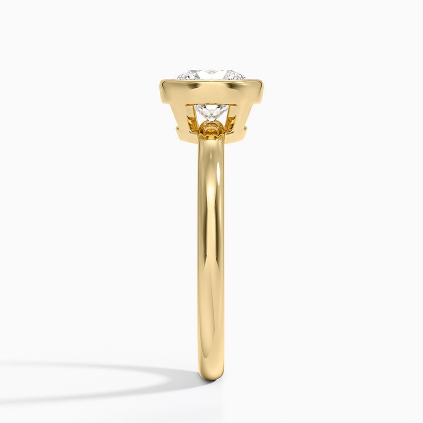 Julietta Bezel Solitaire Ring Yellow Gold 18k Round Engagement Ring