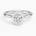 Julietta Bezel Solitaire Ring Platinum Oval Engagement Ring