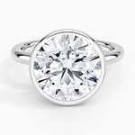 Julietta Bezel Solitaire Ring Platinum Round Engagement Ring