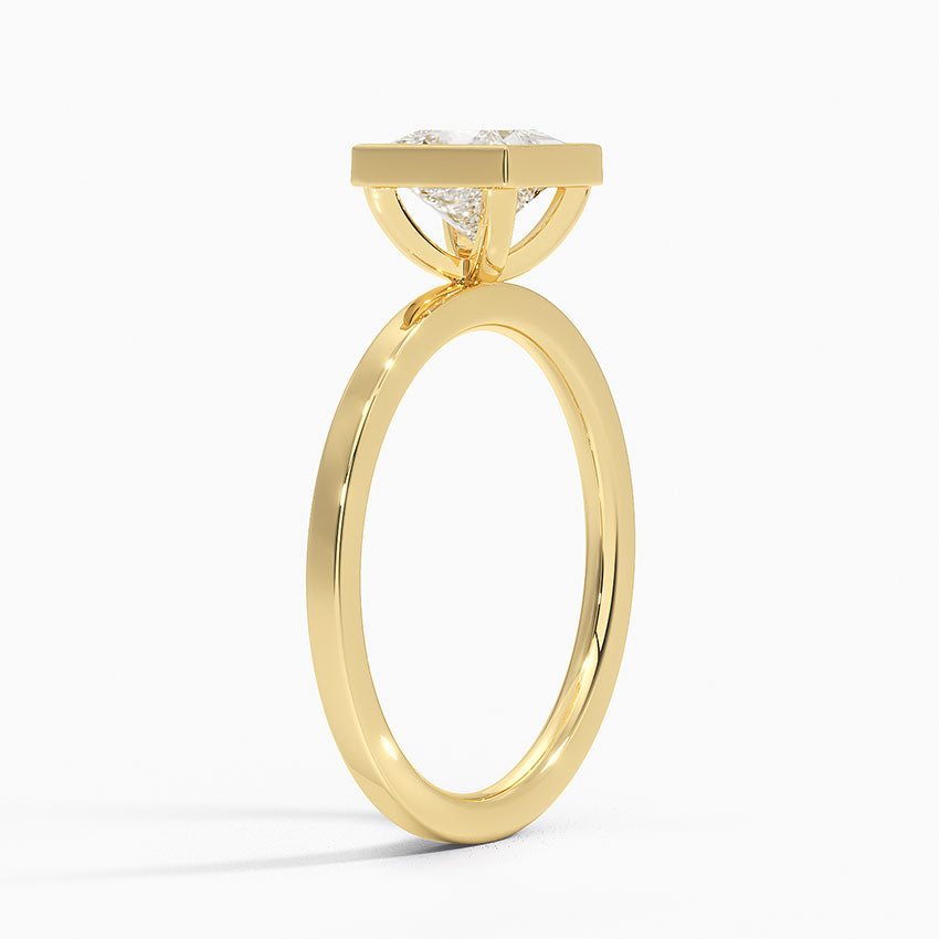 Noemi Bezel Ring Yellow Gold 18k Princess Engagement Ring