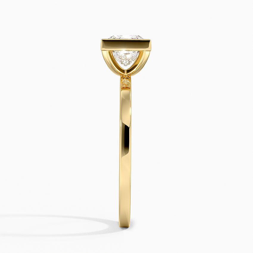 Noemi Bezel Ring Yellow Gold 18k Princess Engagement Ring