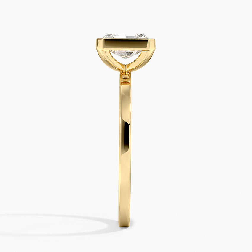 Noemi Bezel Ring Yellow Gold 18k Radiant Engagement Ring