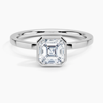 Noemi Bezel Ring Platinum Asscher Engagement Ring