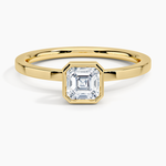 Noemi Bezel Ring Yellow Gold 18k Asscher Engagement Ring