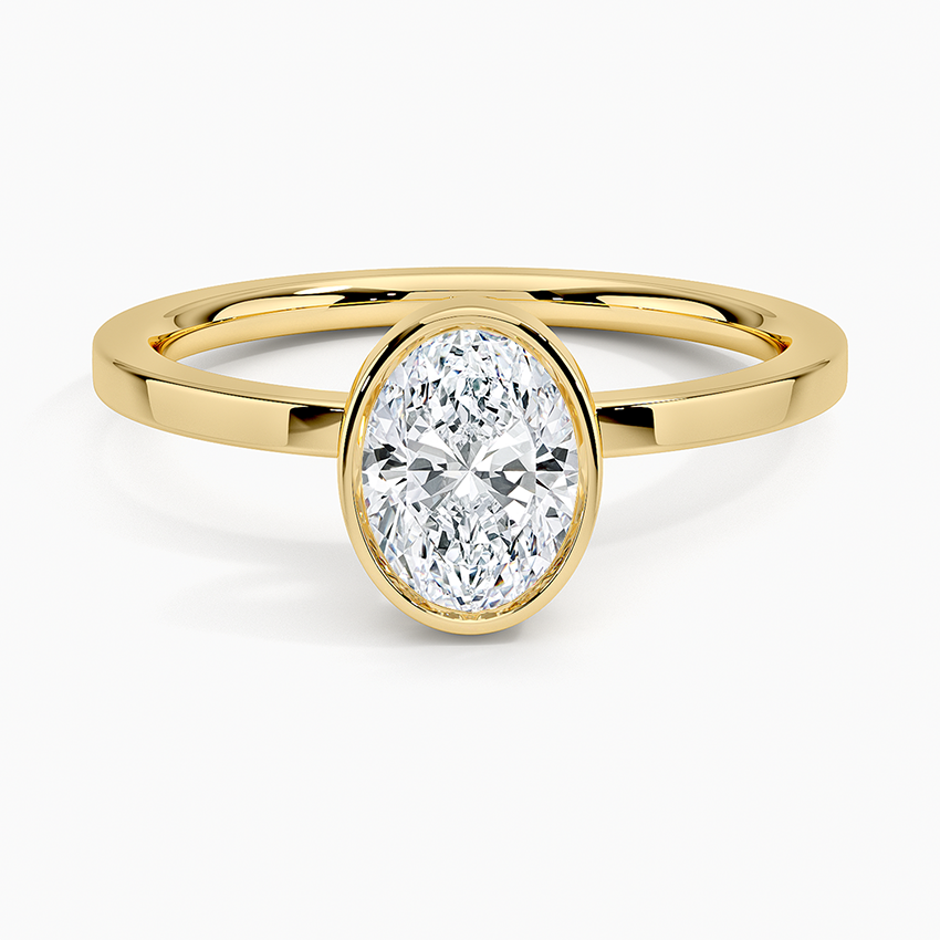 Noemi Bezel Ring Yellow Gold 18k Oval Engagement Ring