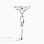 Alya Twist Solitaire Ring Platinum Marquise Engagement Ring