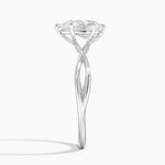 Alya Twist Solitaire Ring Platinum Pear Engagement Ring