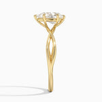 Alya Twist Solitaire Ring Yellow Gold 18k Pear Engagement Ring