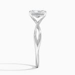 Alya Twist Solitaire Ring Platinum Radiant Engagement Ring