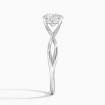Alya Twist Solitaire Ring Platinum Round Engagement Ring