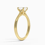 Freesia Cathedral Solitaire Ring Yellow Gold 18k Asscher Engagement Ring