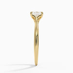 Freesia Cathedral Solitaire Ring Yellow Gold 18k Asscher Engagement Ring