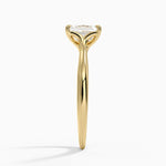 Freesia Cathedral Solitaire Ring Yellow Gold 18k Emerald Engagement Ring