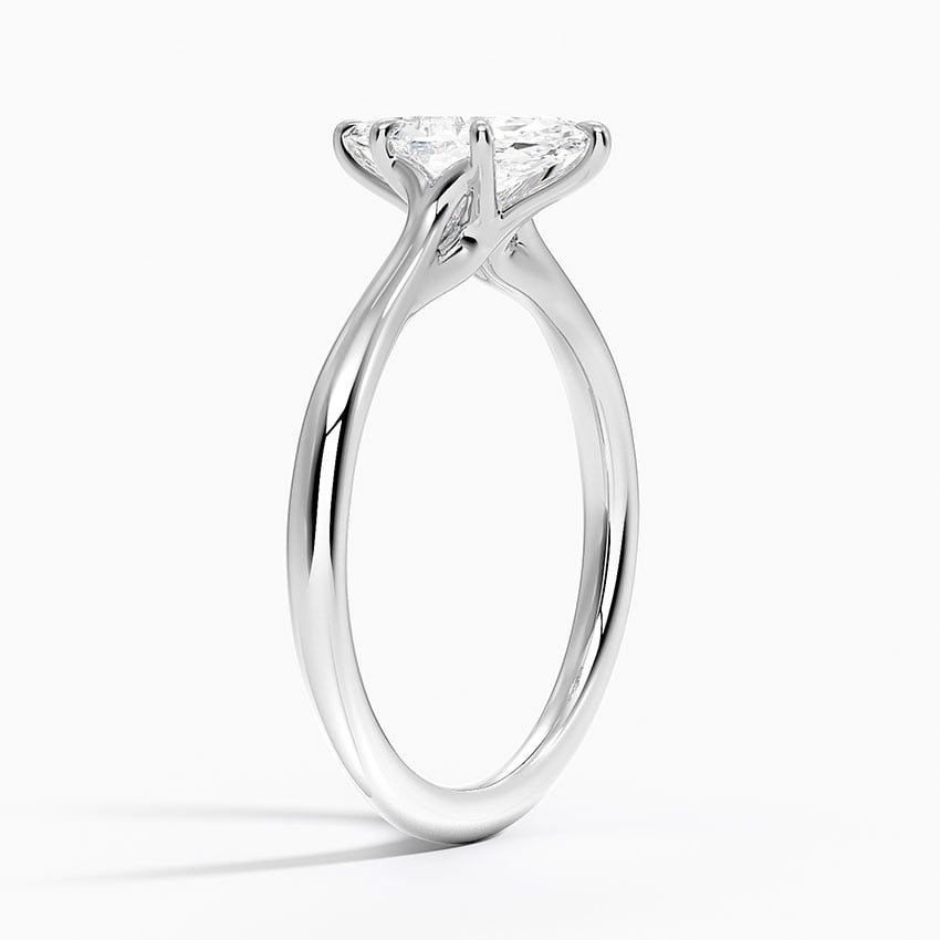 Freesia Cathedral Solitaire Ring Platinum Marquise Engagement Ring