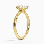 Freesia Cathedral Solitaire Ring Yellow Gold 18k Marquise Engagement Ring