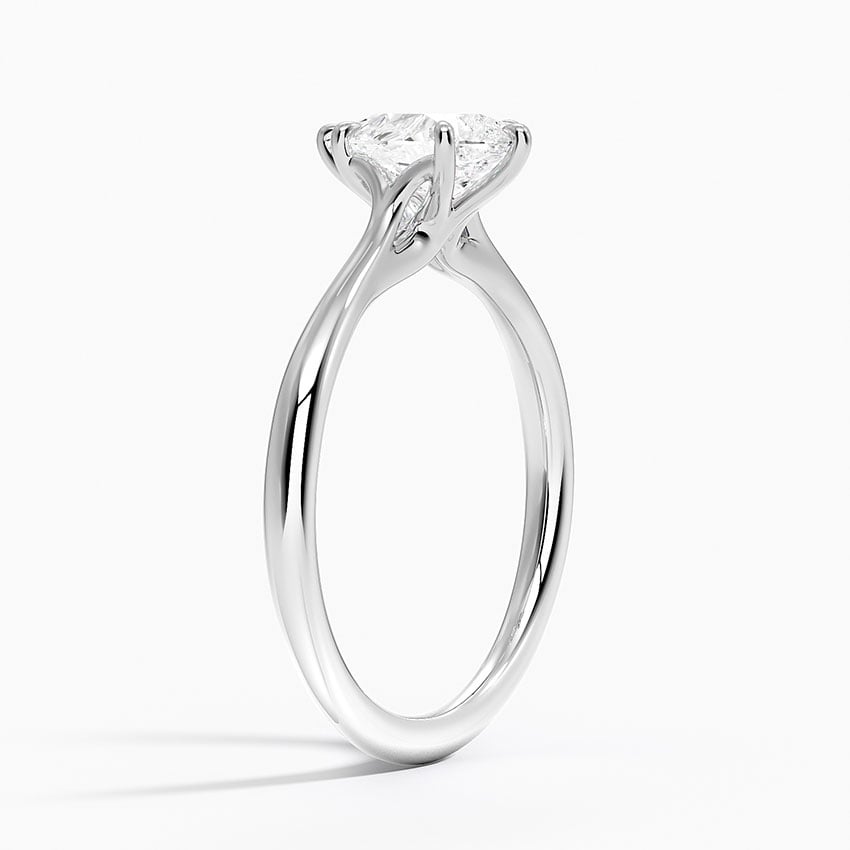 Freesia Cathedral Solitaire Ring Platinum Pear Engagement Ring