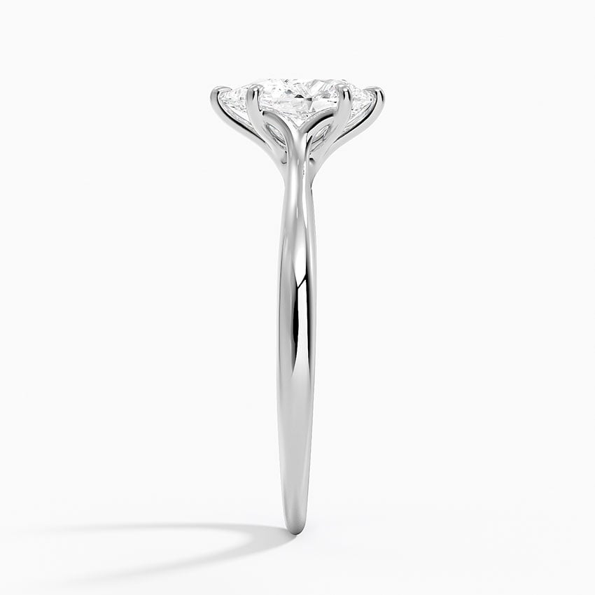 Freesia Cathedral Solitaire Ring Platinum Pear Engagement Ring