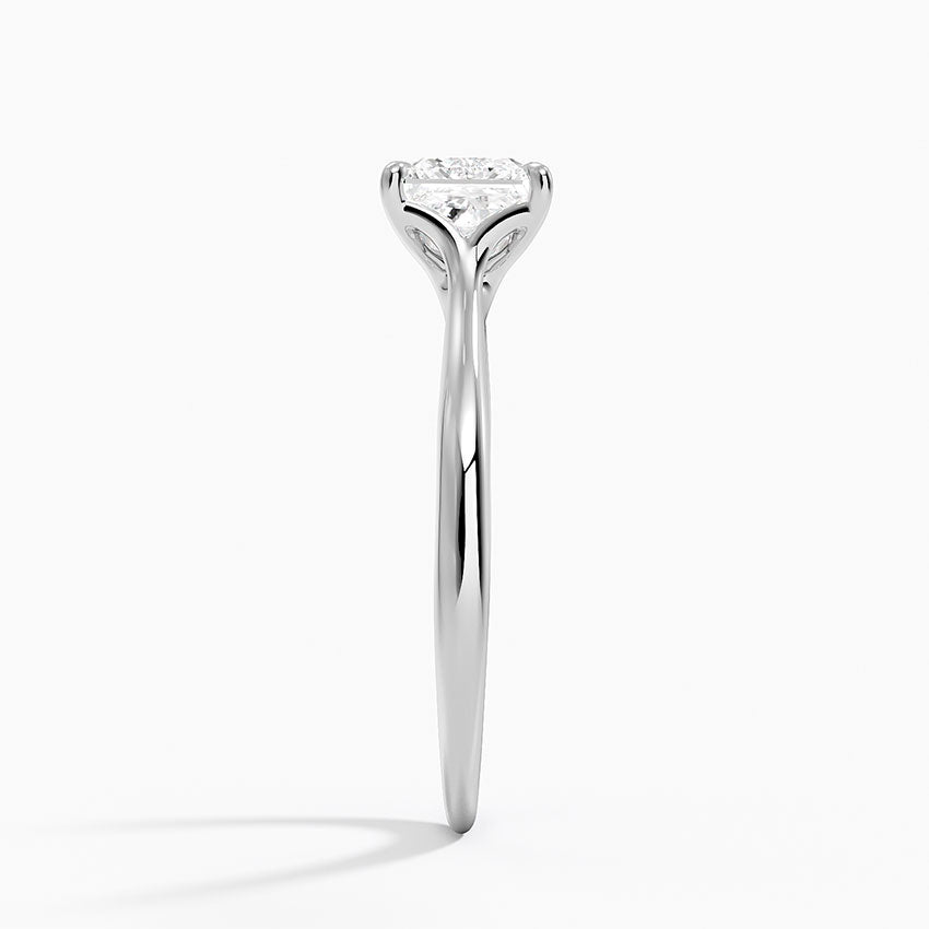 Freesia Cathedral Solitaire Ring Platinum Princess Engagement Ring