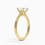 Freesia Cathedral Solitaire Ring Yellow Gold 18k Princess Engagement Ring
